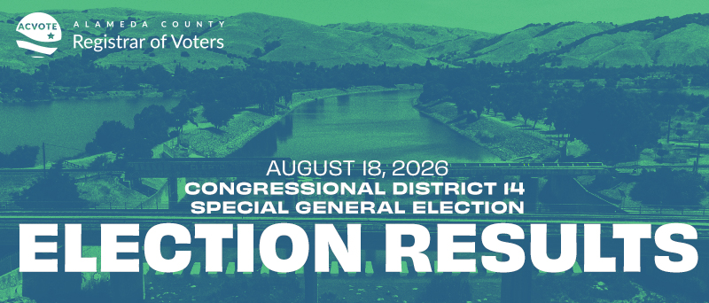 The August 18, 2026 Congressional District 14 Special General Election results are now available.