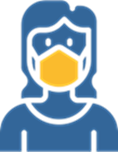 icon of woman wearing mask